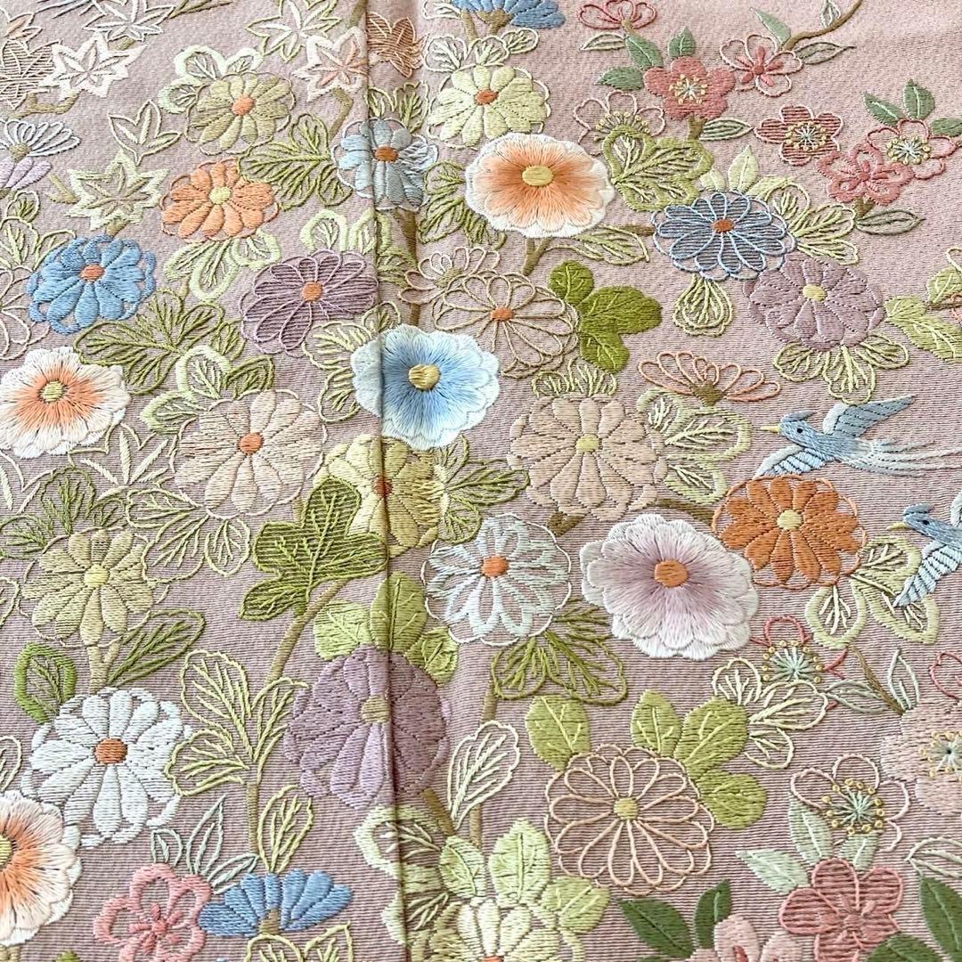 蘇州刺繍 訪問着 付下げ 正絹 着物 フルセット可 入学式　卒業式 礼装