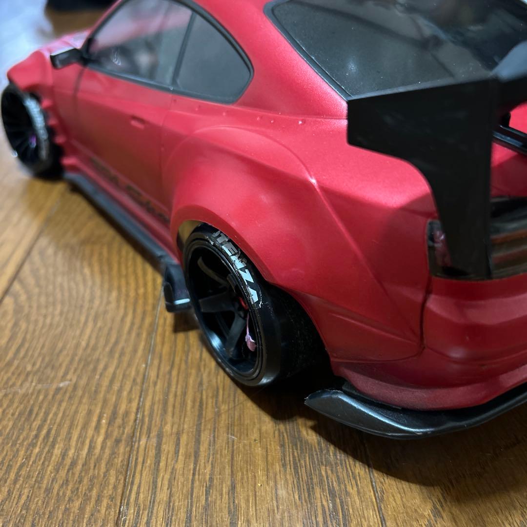 パンドラS15シルビア マットレッド LEDライト付きラジコンボディ