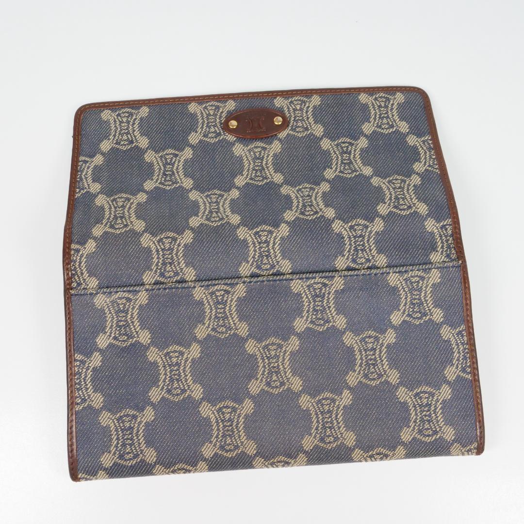 美品✨セリーヌ celine 長財布 マカダム デニム