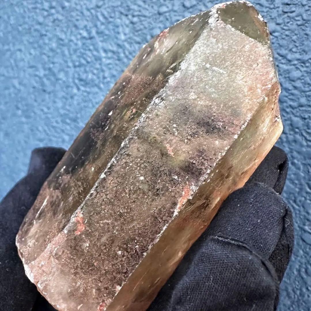 高透明度❗️浄化❗️レインボー☆魔除スモーキーシトリン水晶クラスター天然石A1494