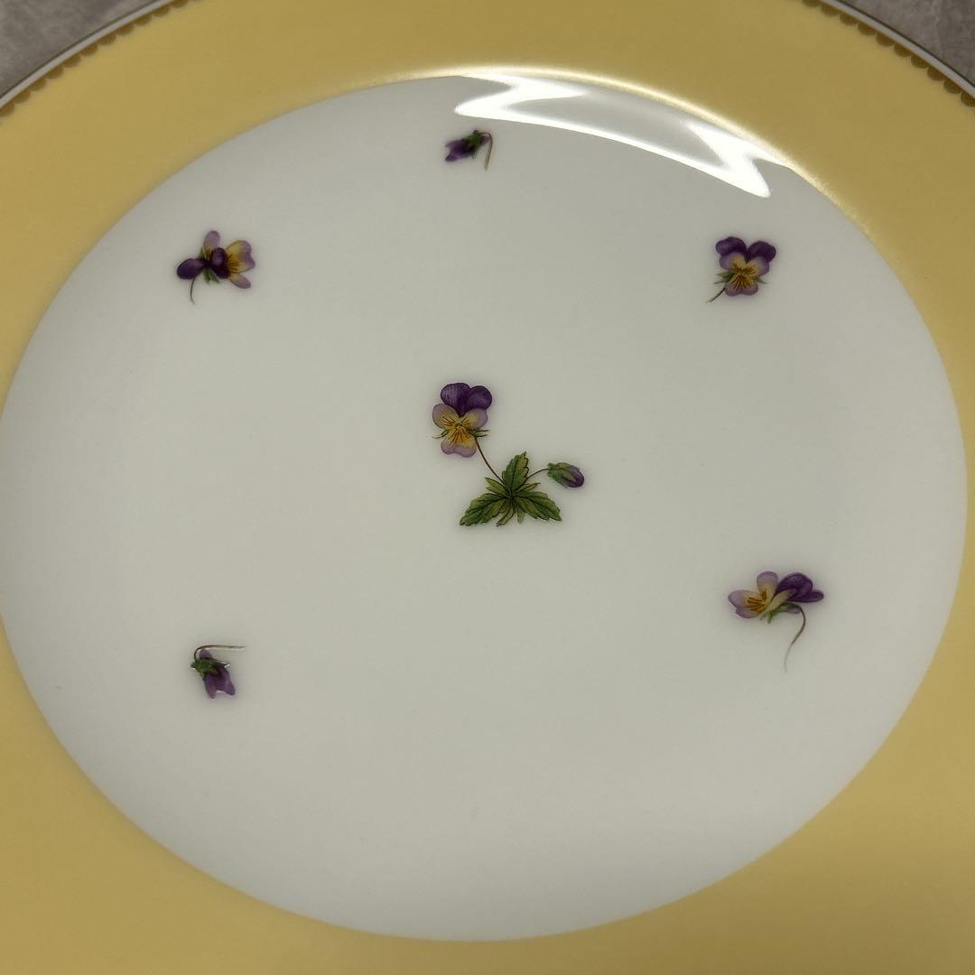 【新品•未使用•4色セット•箱あり】大倉陶園 色蒔 パンジー デザート皿