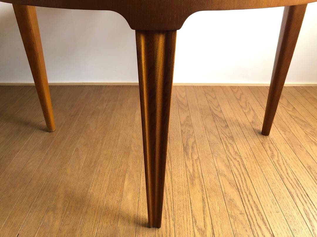 北欧ヴィンテージ デンマーク製 ラウンドテーブル コーヒーテーブル 工芸ガラス