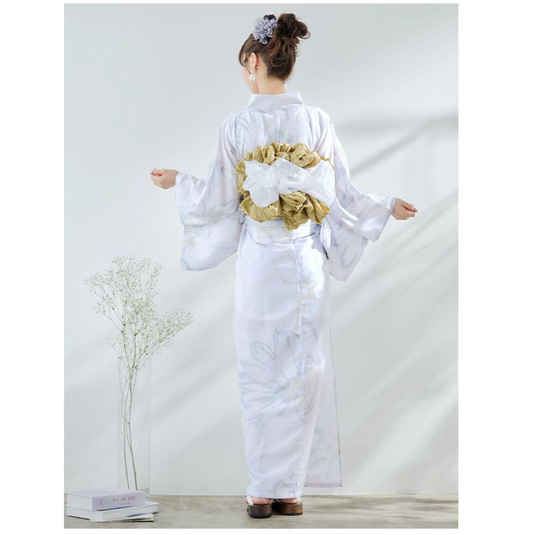 【タグ付き新品】Rちゃん ニュアンスフラワーベージュ浴衣 レディース