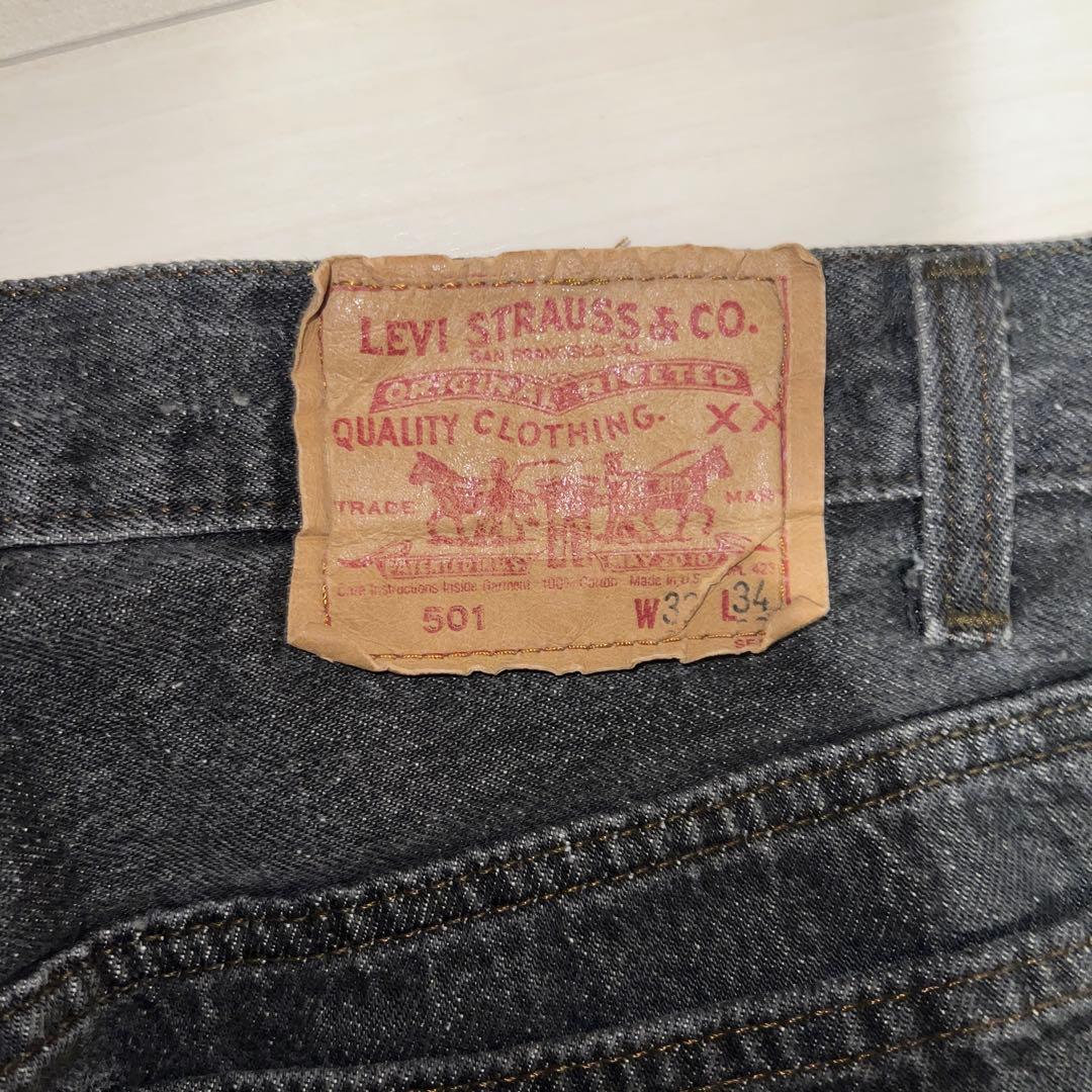 き*ん様 80' Levi's 501 USA製 先染め ブラック W32 L3