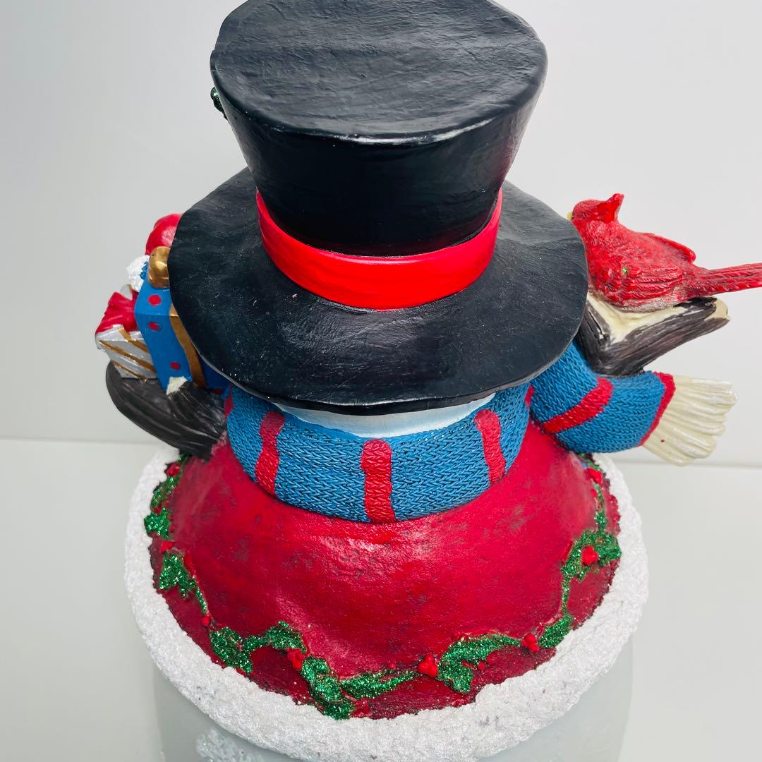 コストコ スノーマン ライトアップ LED オルゴール 列車 箱付き 置物