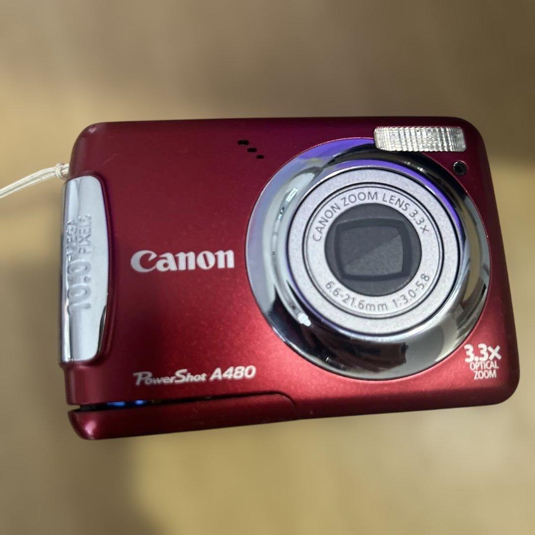 RAKUDO 专用Canon PowerShot A480 レッド 単3電池駆動