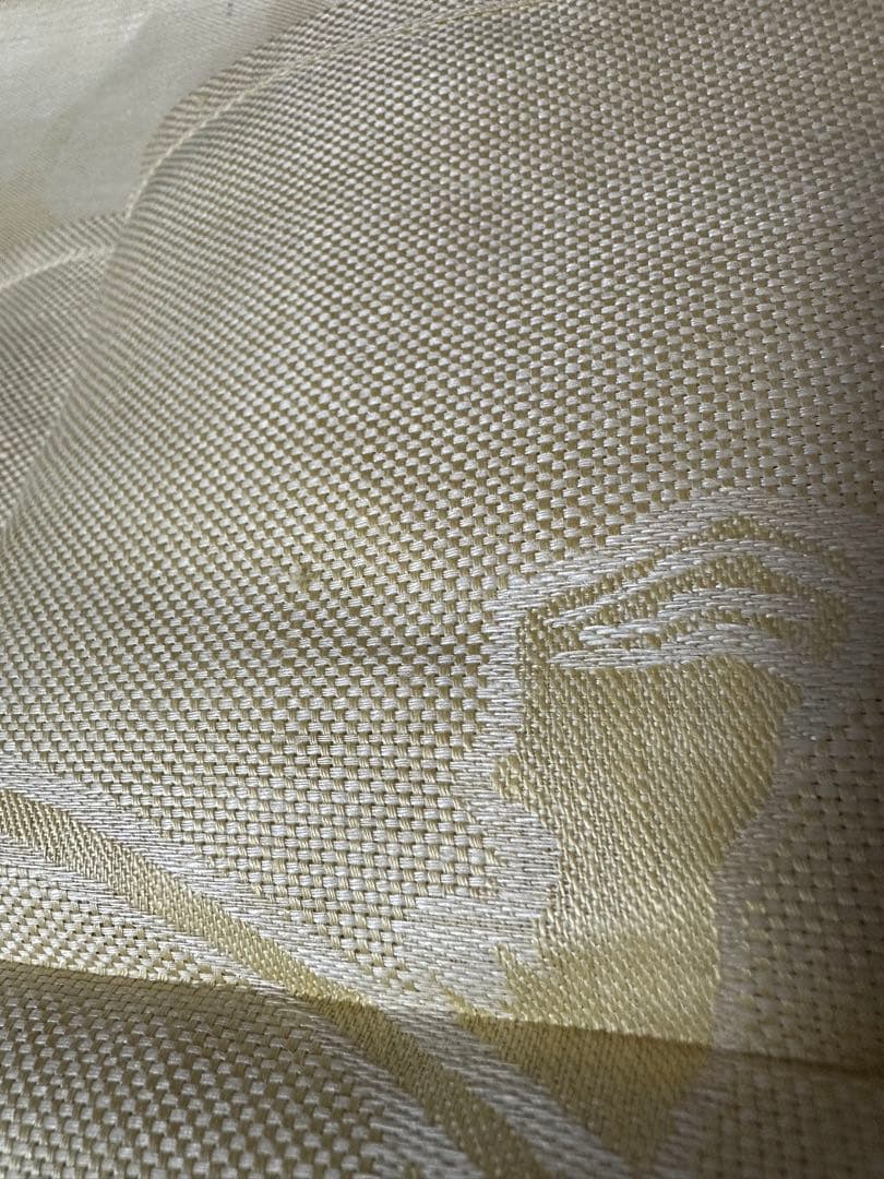 エルメス　馬柄　ホース　テーブルクロス　リネン　麻　ライトイエロー　黄色　未使用