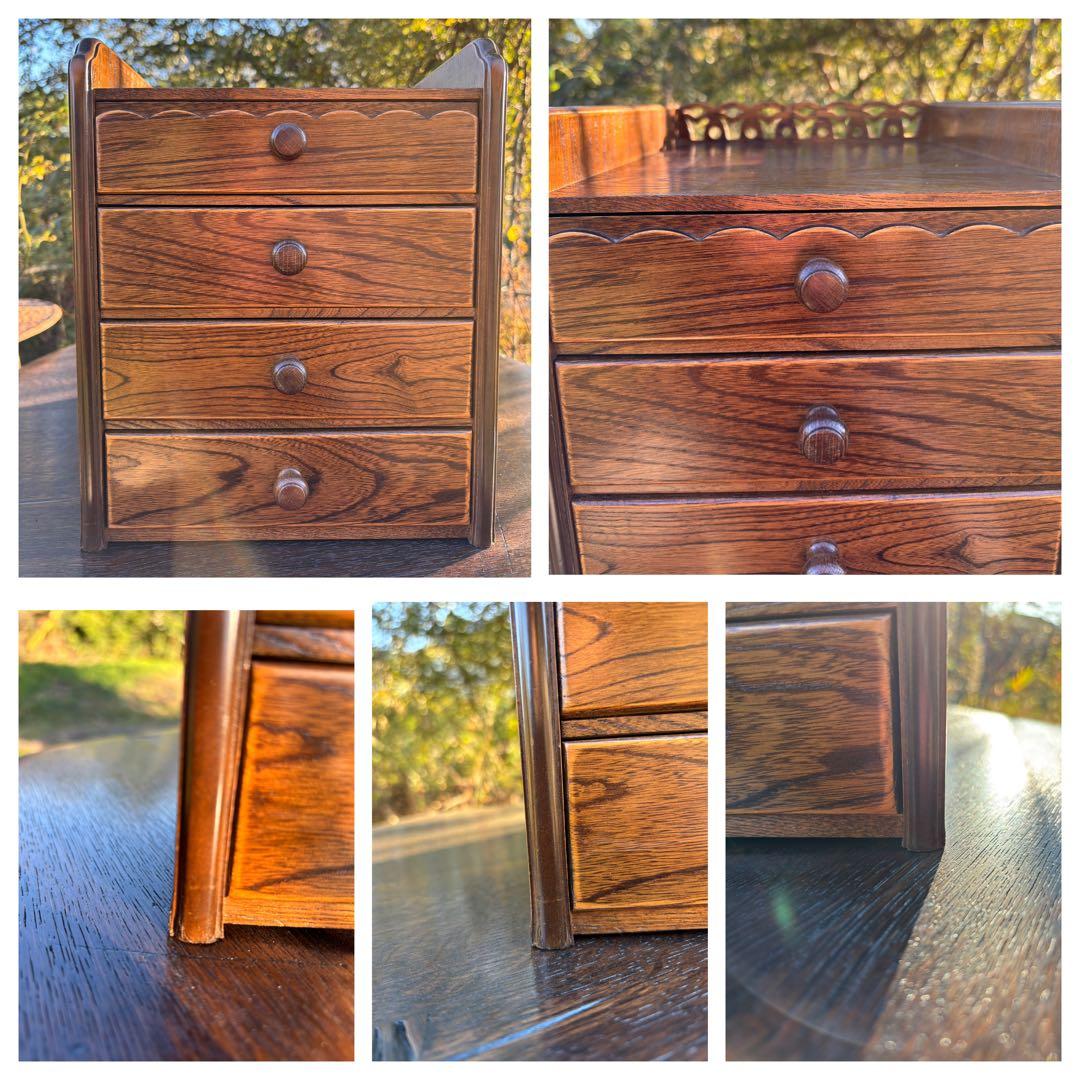 【難あり】パリの雑貨屋 4段 ミニチェスト 卓上 小物入れ 小引き出し