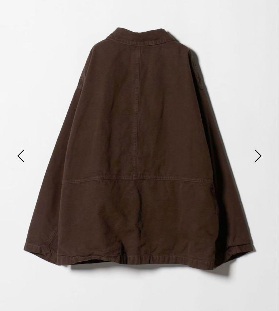 HグラデーションOCカバーオールサイズM襟レザーOVY KAJA オーラリー