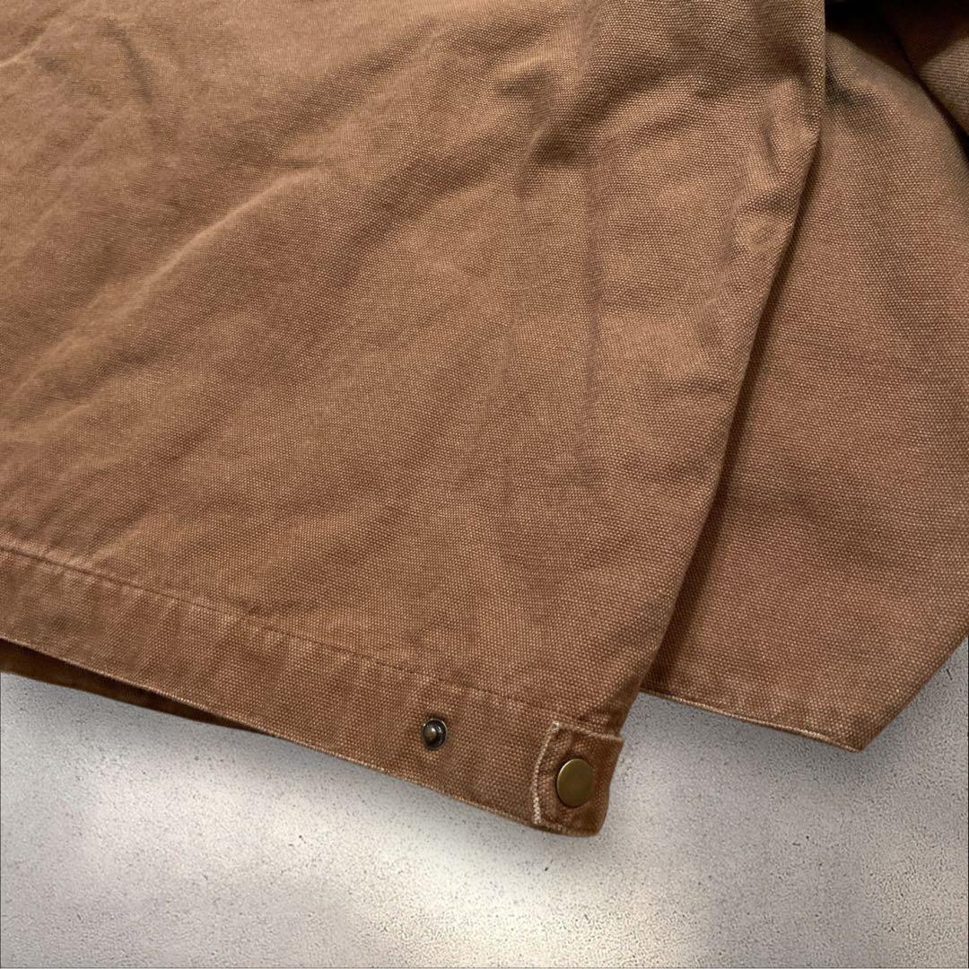 タレダックジャケットXL企業ロゴ刺繍ブラウン襟コーデュロイ中綿キルティング