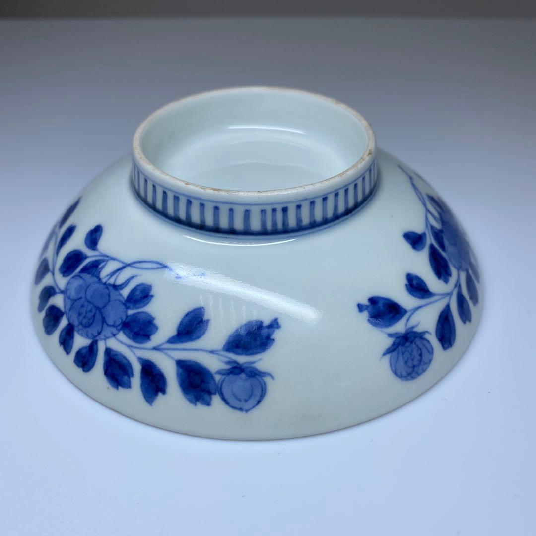 江戸中後期　極上手鍋島焼染付山水風景画皿　木箱付　本Y7-0331☆1Fタニト