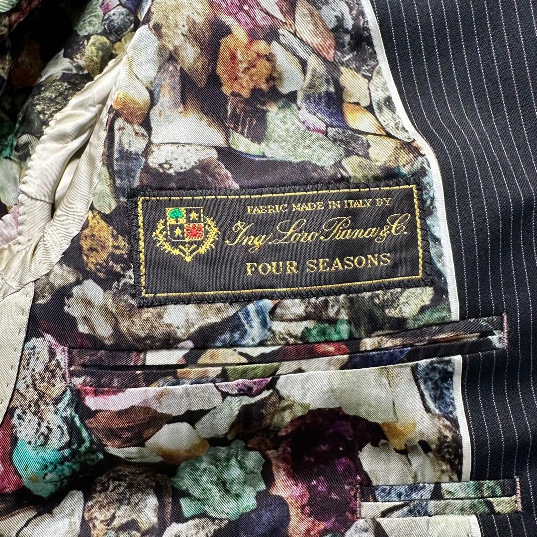 未使用級 現行 ポールスミス ロロピ シルク混 光沢 鉱石柄 セットアップ M