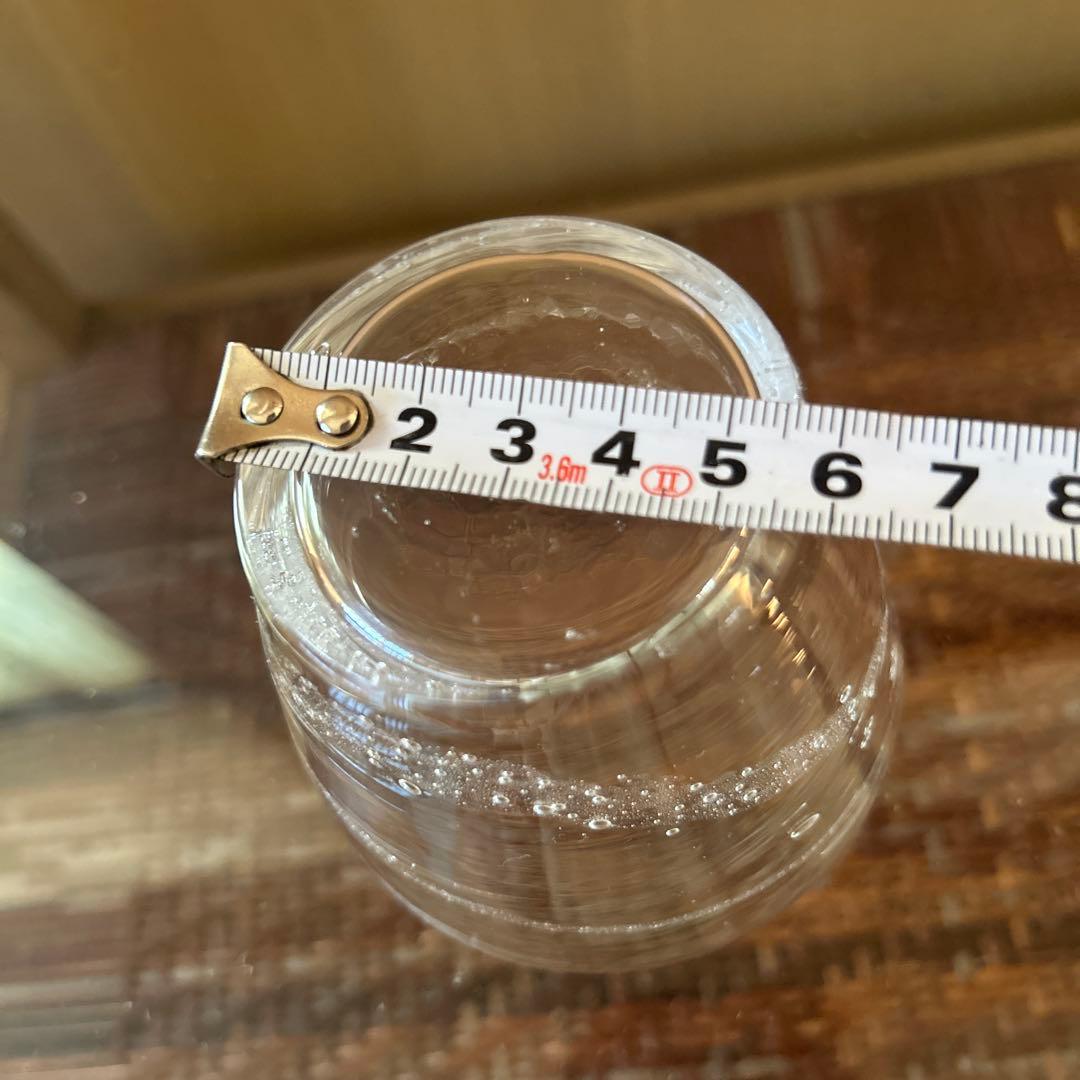 新品◆102荒川尚也　そばちょこ&型徳利　アワガラス気泡3点セット　晴耕社ガラス