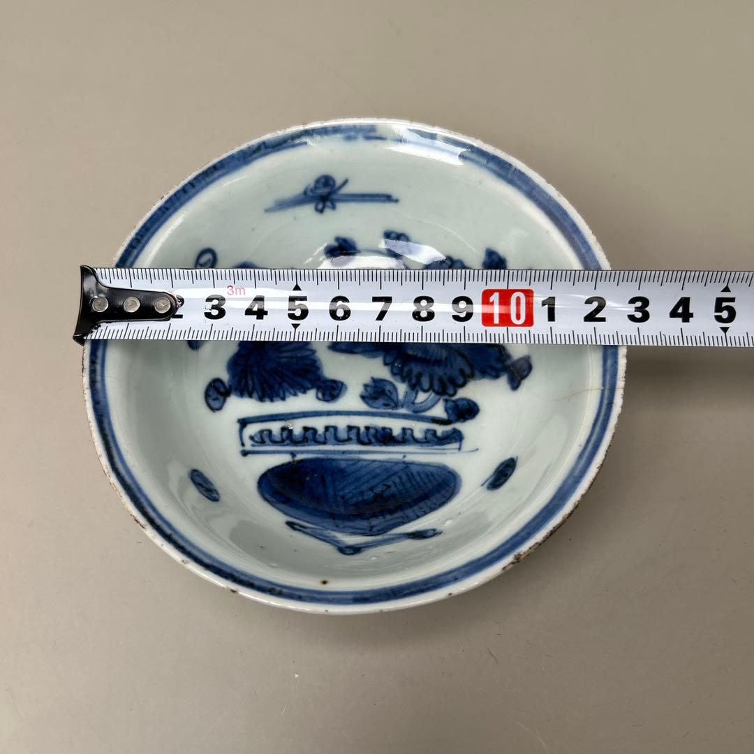 白磁　染付　李朝　朝鮮陶器　古伊万里　染付鉢　アンティーク白磁　古玩　１客