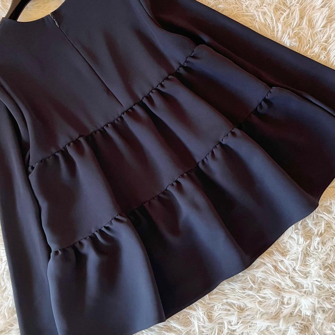 極美品✨ ヨーコチャン 23年 ロングスリーブ バックティアードブラウス 38