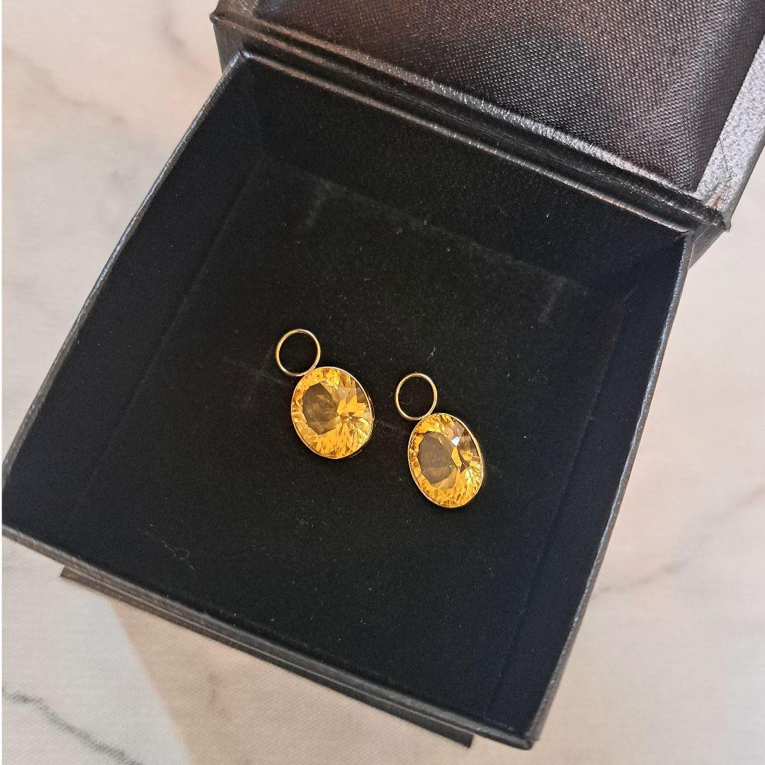 【新品未使用】K18 YG シトリン チャーム GSTV