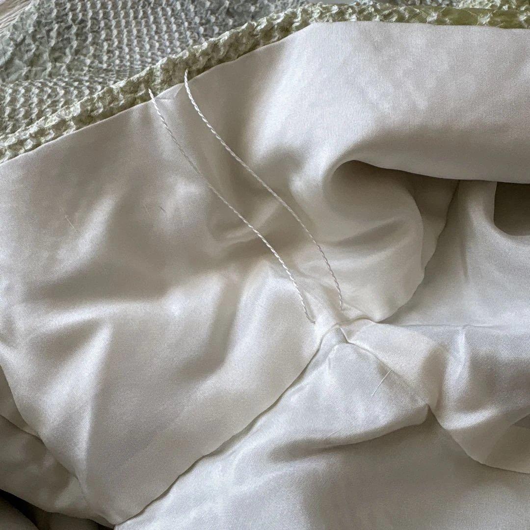 ❤️気品溢れる総絞り小紋　春の若草色　新品畳紙お付けします。