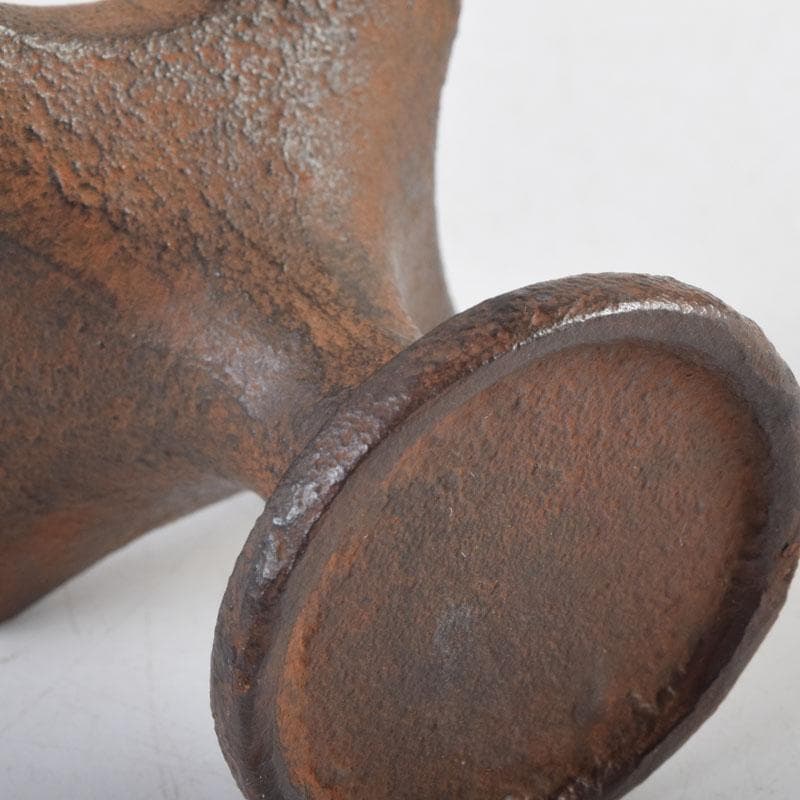 茶道具　十三代　宮崎寒雉　古鉄　月心寺　蓋置　共箱　C　9225