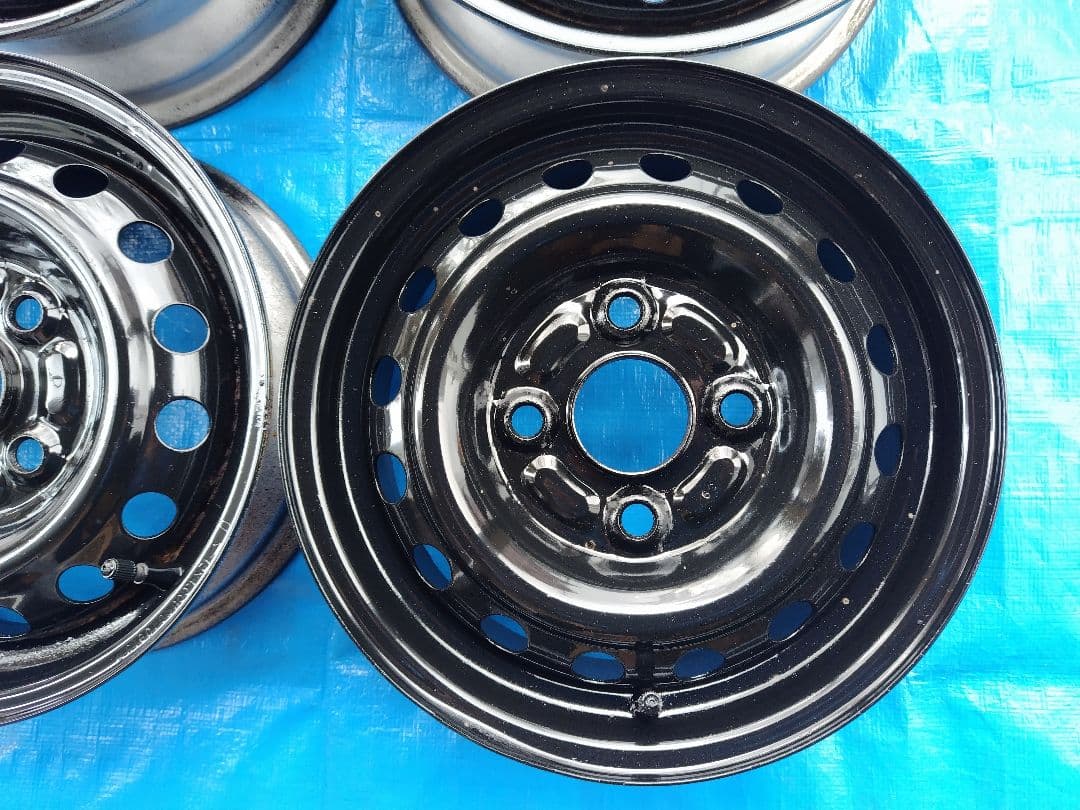 145/80R12・LT【1/2】軽トラ用スタッドレス・鉄ホイール付、２本分割