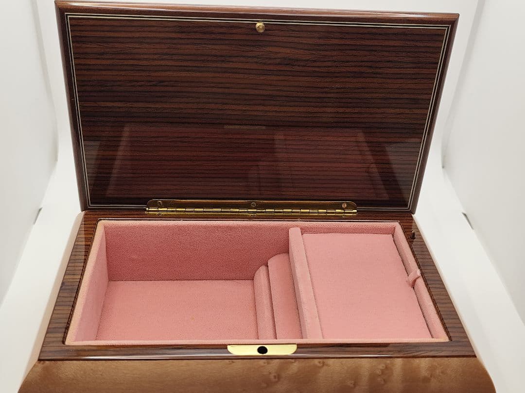 スイス オルゴール REUGE社製 18弁 ジュエリーボックス 木製 象嵌