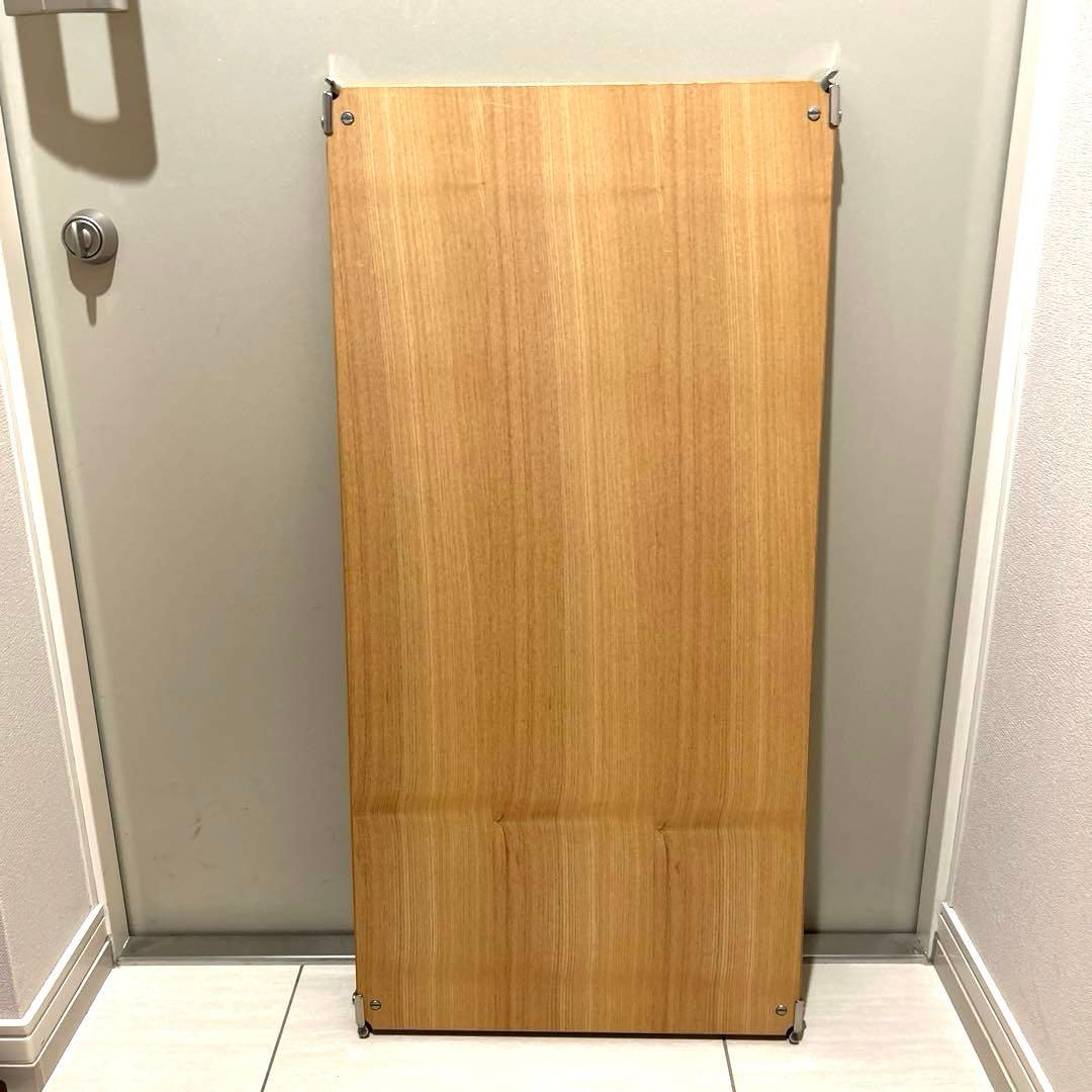 無印良品　ステンレスユニットシェルフ　タモ材　ワイド大