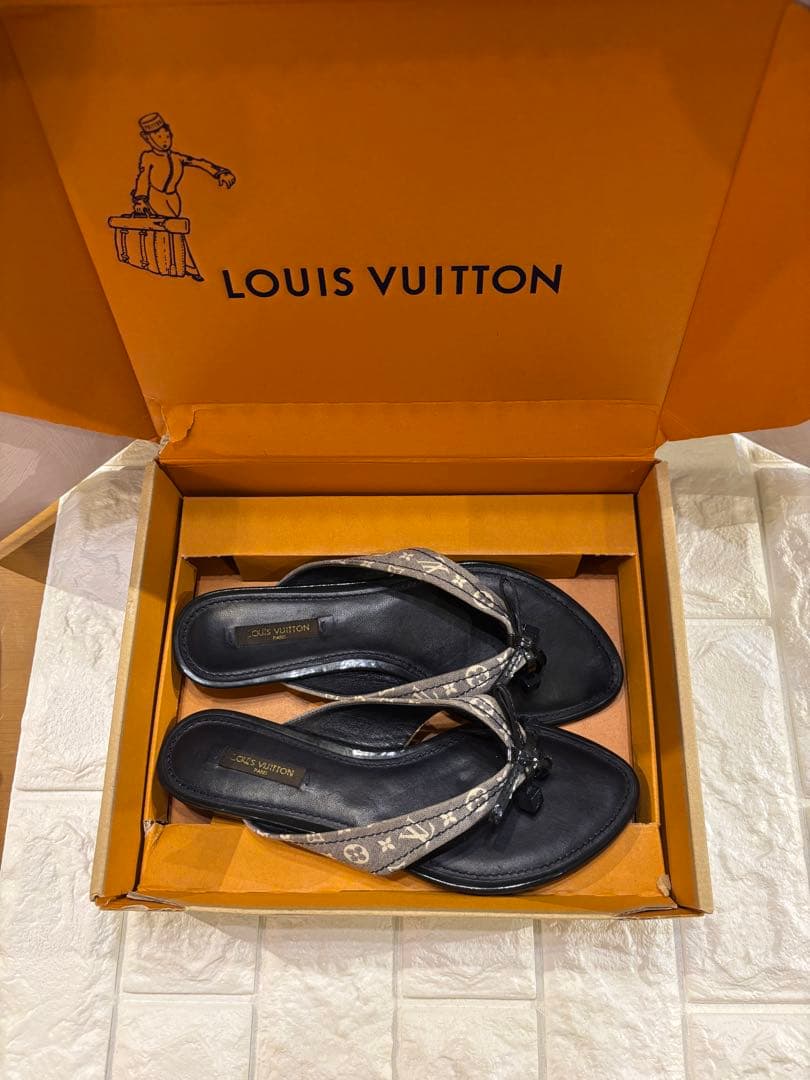#Louis Vuitton レディースレザー#トングサンダル モノグラム#36