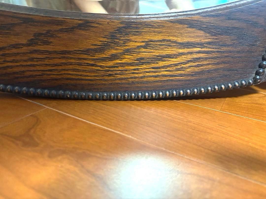 美品 アンティーク ヴィンテージ 英国 ウォールミラー 鏡 イギリス 楕円