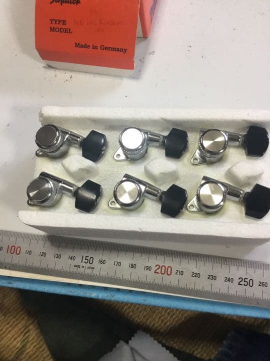 エレキギター用片連糸巻き(6連/ebony)