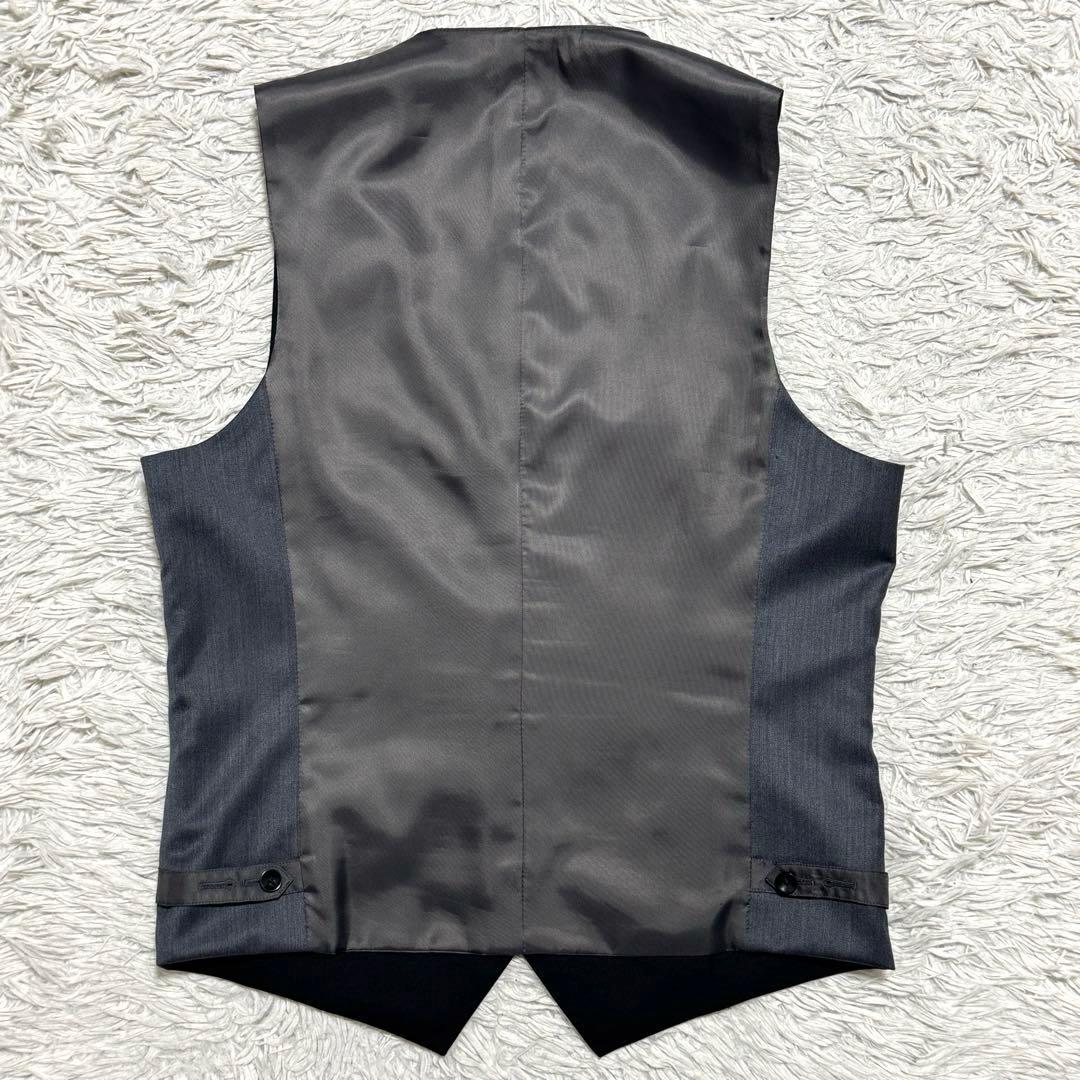 極美品 シルク混 スーツセレクト 光沢 スリーピース セットアップ スーツ A7