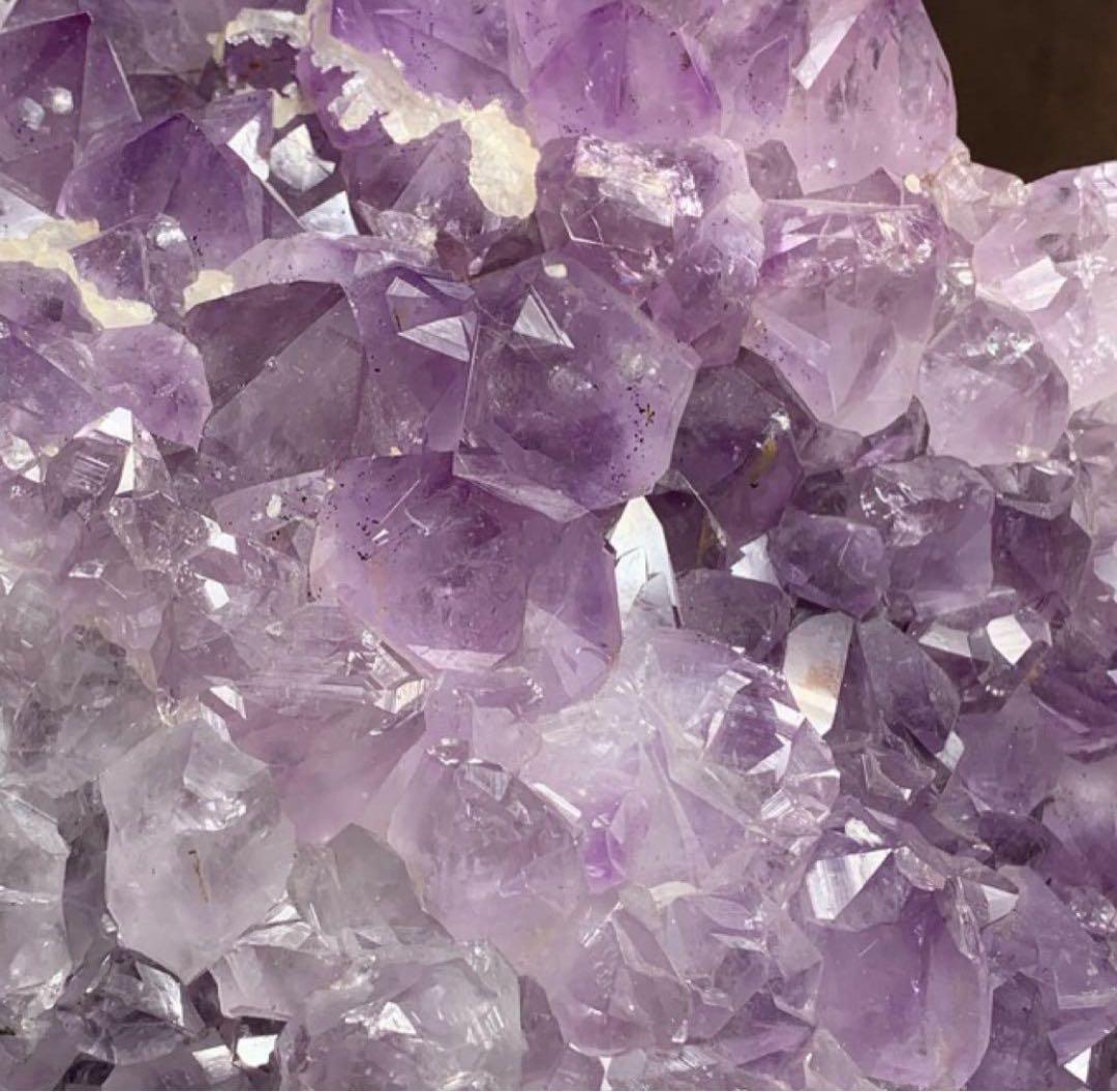 ブラジル産☆ラベンダーアメジスト原石クラスター