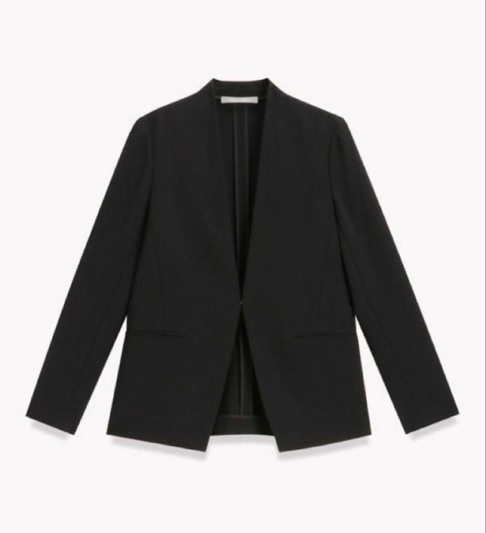 theory luxe ウォッシャブルノーカラージャケット 36セオリー 黒