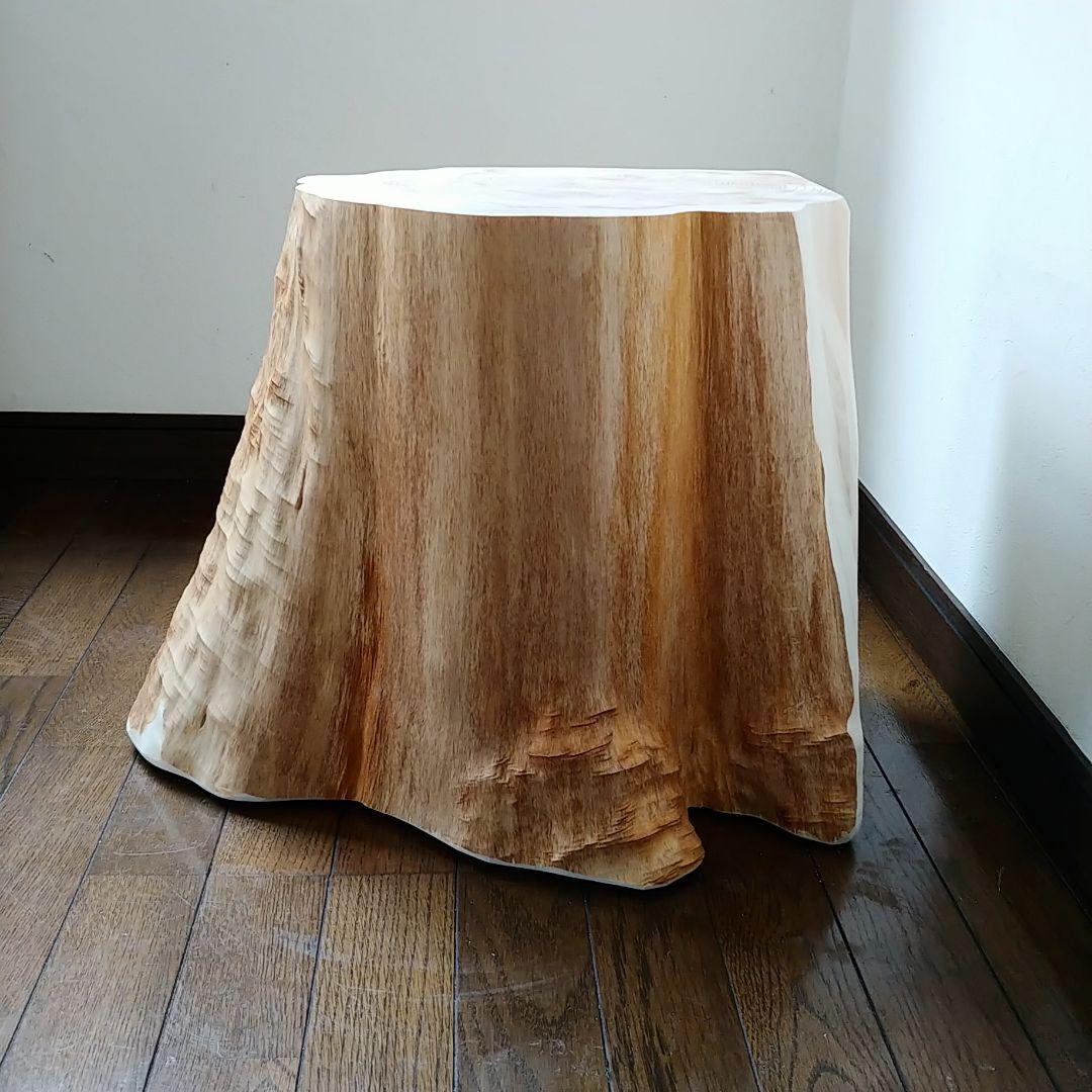 丸太スツール　丸太サイドテーブル　ヒノキ根元