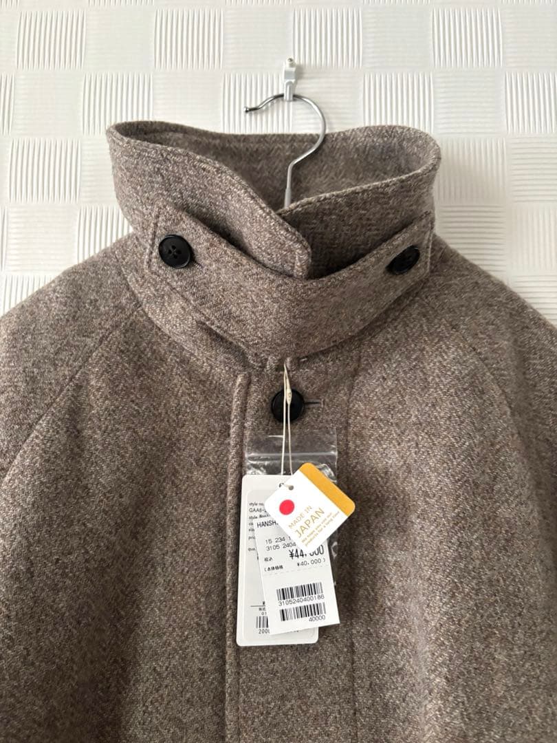 新品タグ付　かぐれ　ヘリンボンウールショートコート　ベージュ　今季完売　お値下げ