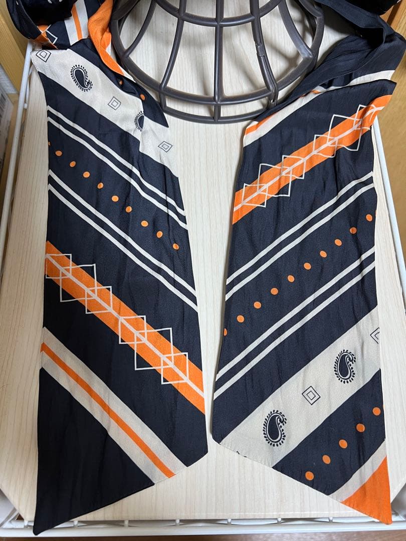 BAREN 医療用スカーフハット Dot Border -Orange Mサイズ