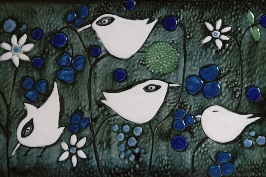 ロールストランド/シルヴィア・レウショヴィウス/陶板/プレート/リサラーソン