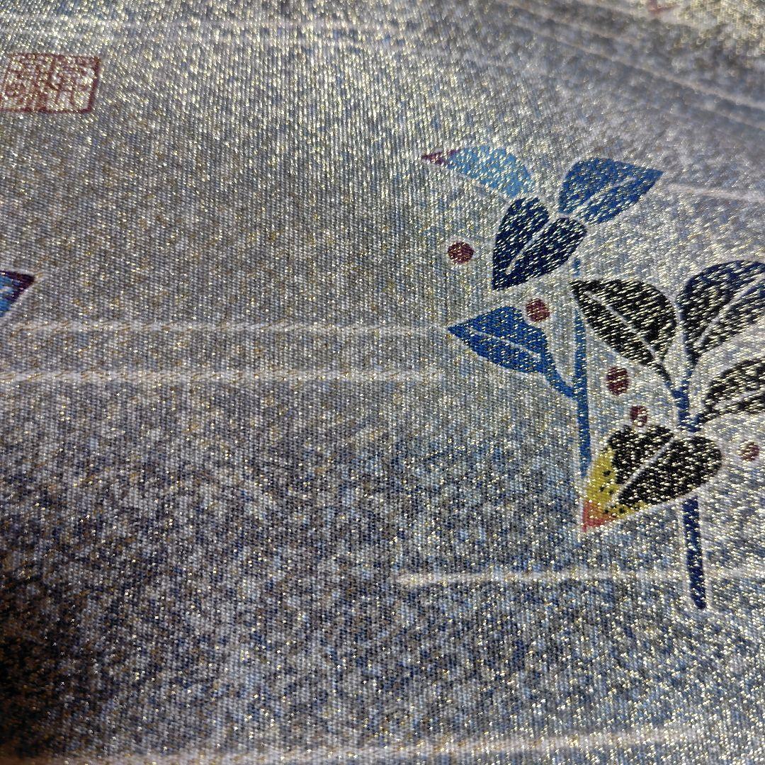 袋帯　極上 人間国宝　落款あり 羽田登喜男 鴛鴦