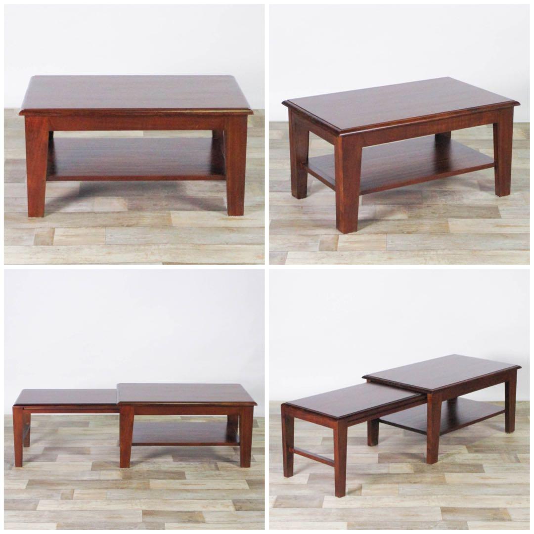 M 新品 アジアン 伸長式 テーブル ローテーブル アンティーク 座卓 天然木