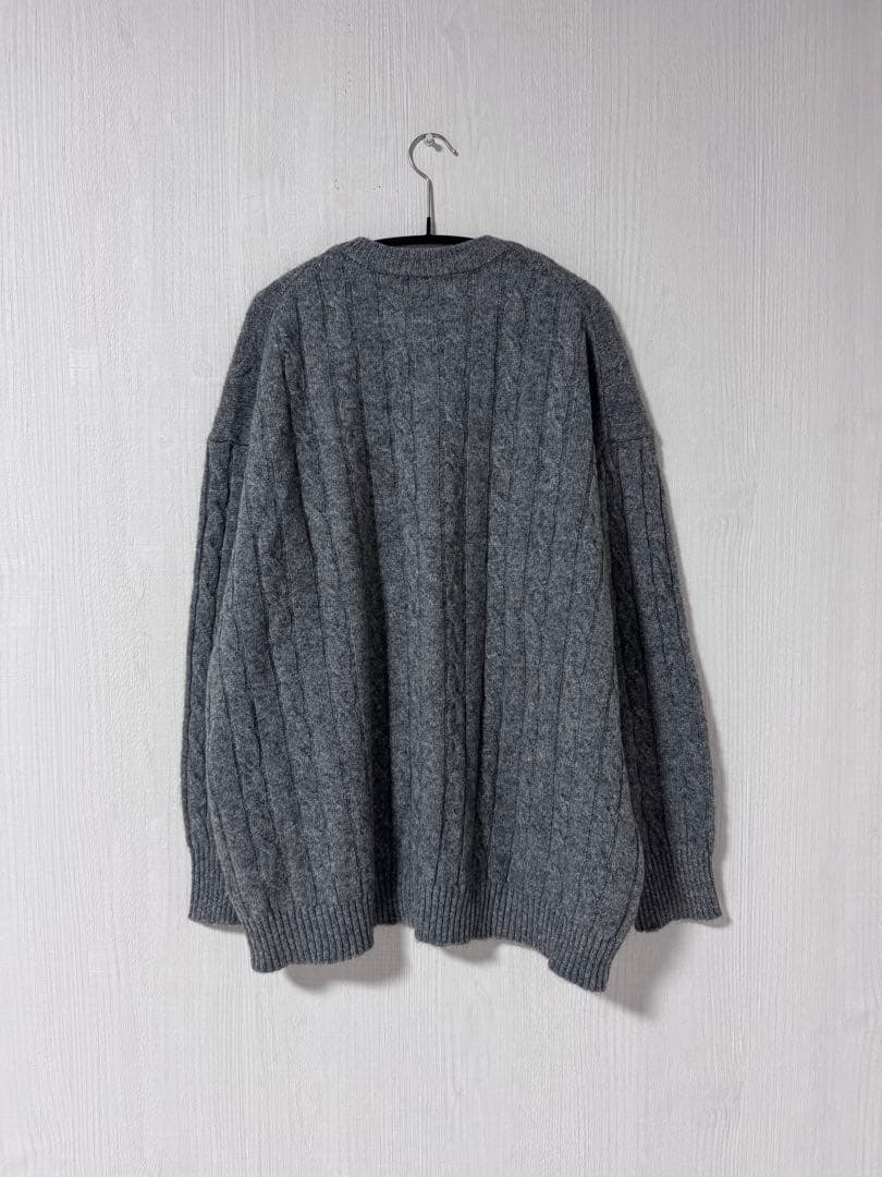 SHIPS any: ヤク ケーブルクルーネックニット カーディガン