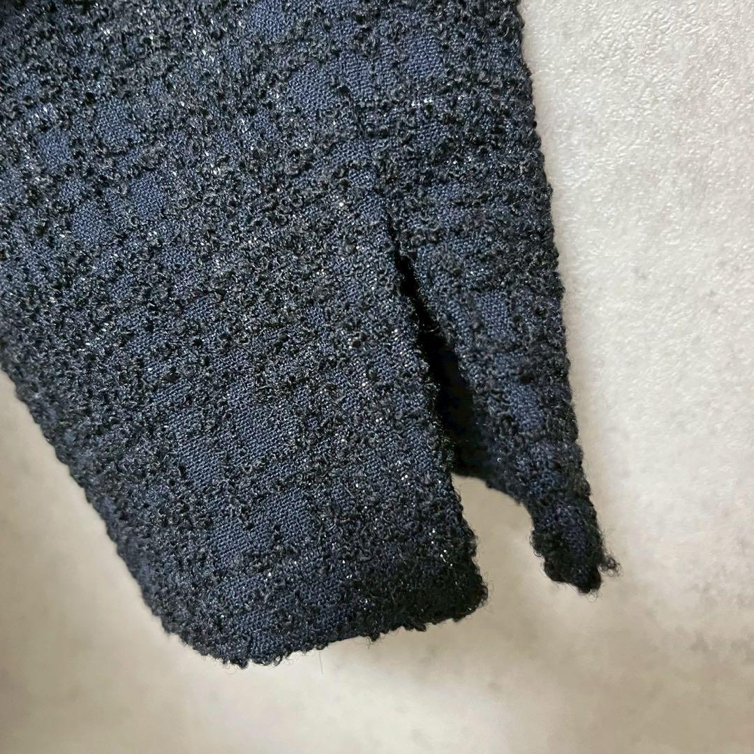 SEASON STYLE LAB ツイード　ロングジャケット　コート　M ラメ