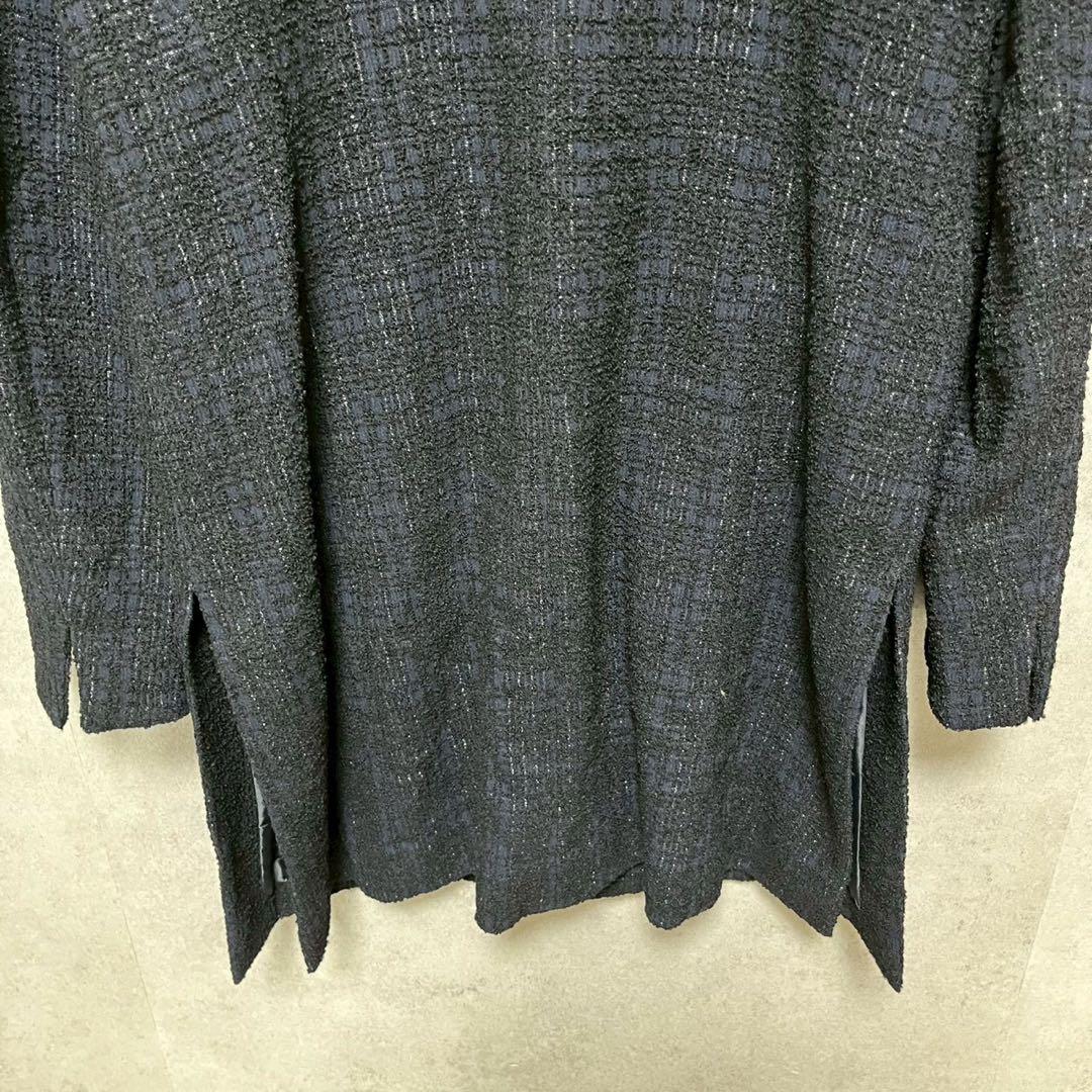 SEASON STYLE LAB ツイード　ロングジャケット　コート　M ラメ