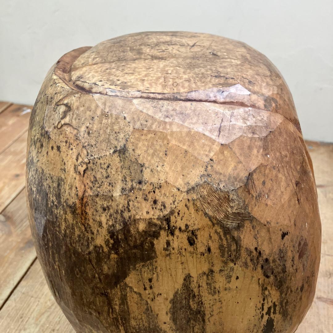 E4 昭和レトロ 達磨 ダルマ 木製 一刀彫 彫刻 木彫 縁起物 開運 伝統工芸