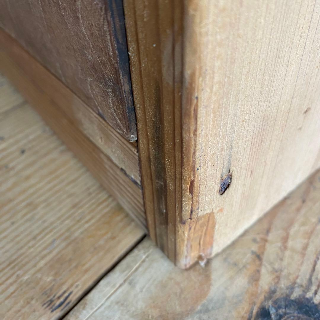 アンティーク ローボード テレビ台 チェスト 棚 無垢材 前欅 無塗装 z990