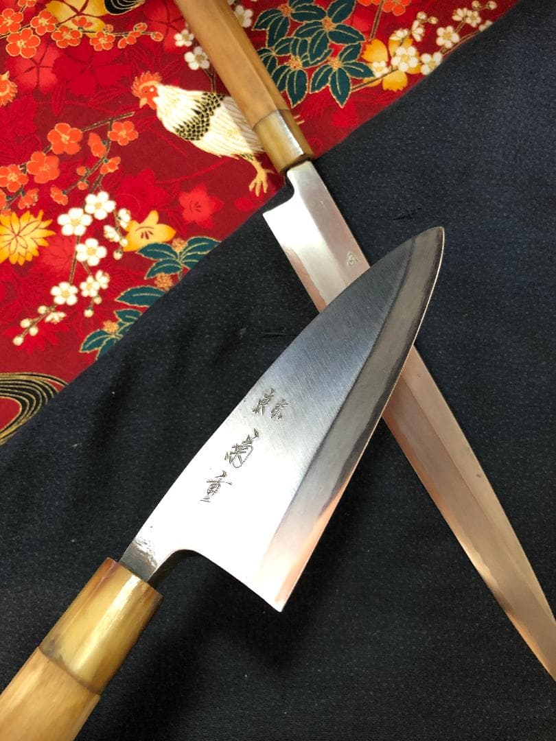 【研ぎ済み】青鋼・本鍛錬・水牛口　出刃包丁　柳刃包丁　刺身包丁　ナイフ　釣り