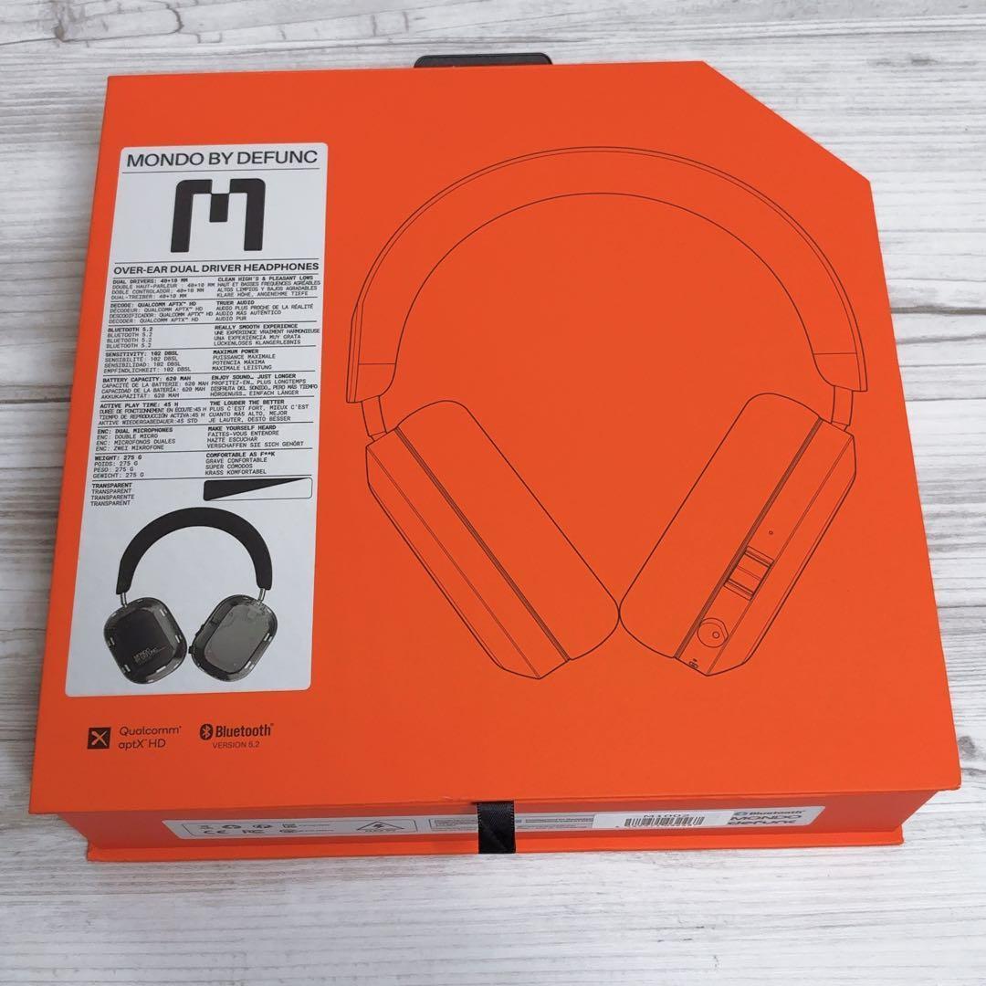 【MONDO BY DEFUNC】 ヘッドホン 有線 ワイヤレス クリア