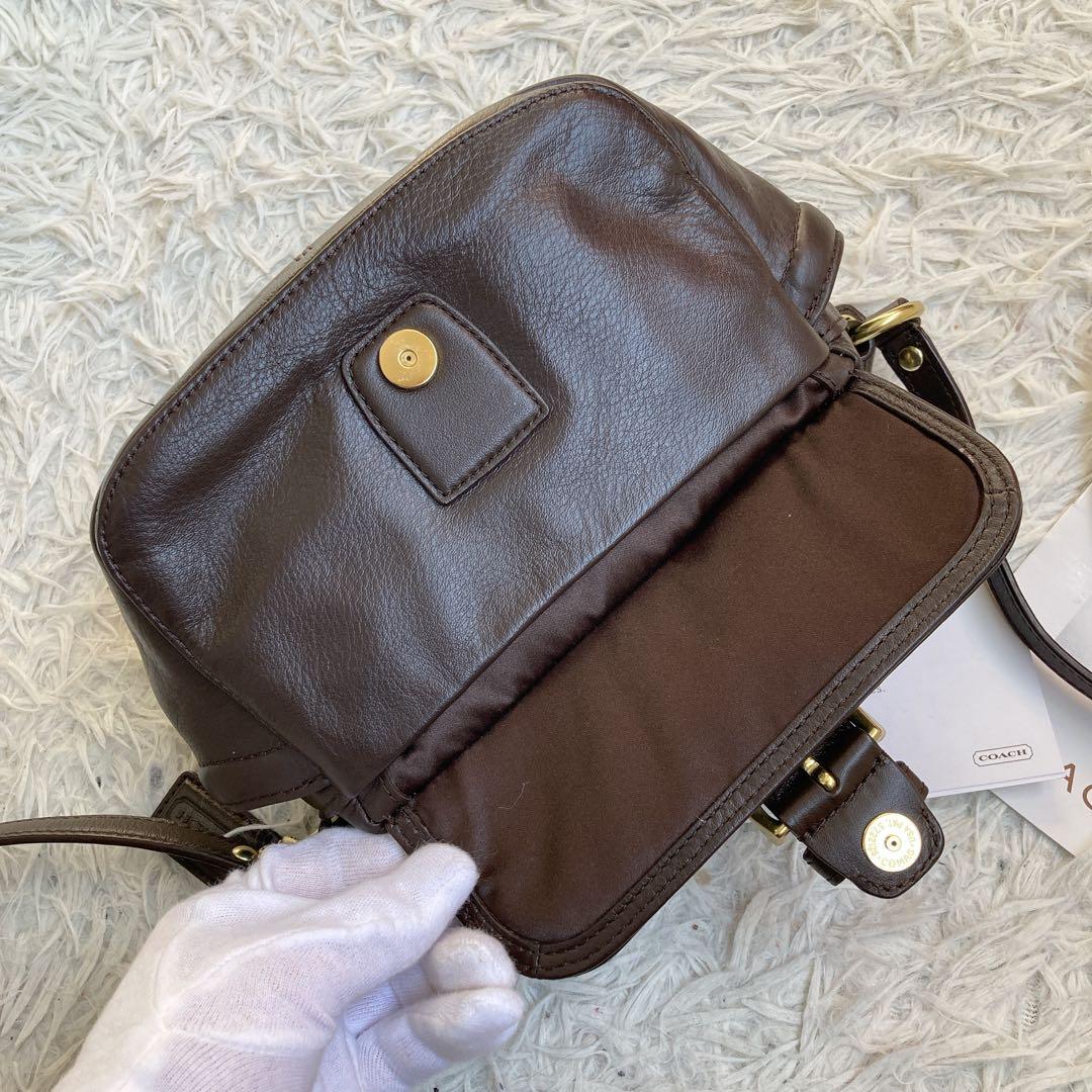 vintage coach archive y2k キャンベル カメラバッグ 茶