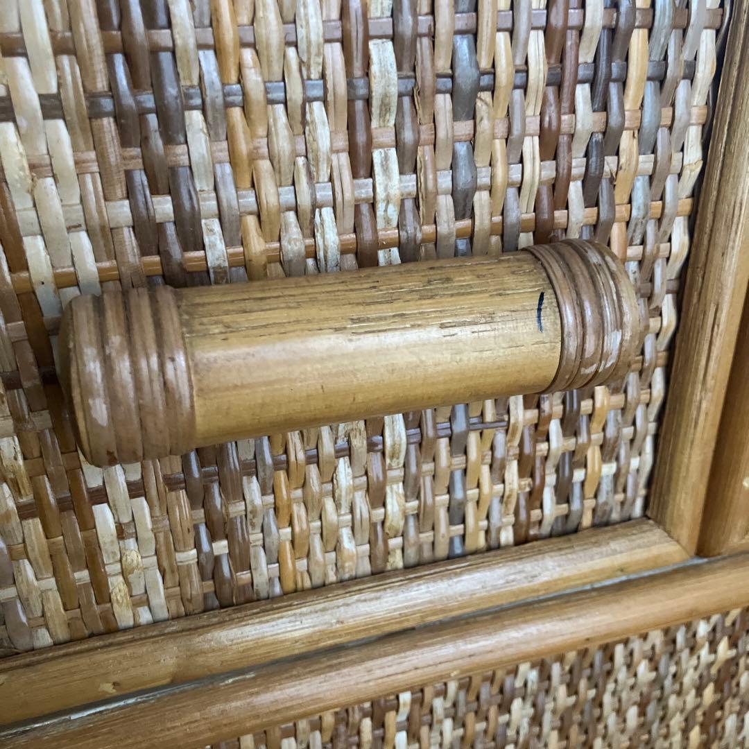 ラタン ガラスキャビネット