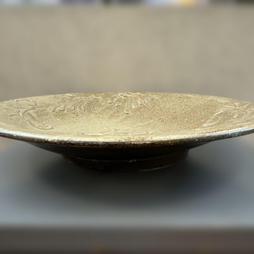 北窯.宮城正亨.尺皿.化粧土. イッチン.やちむん