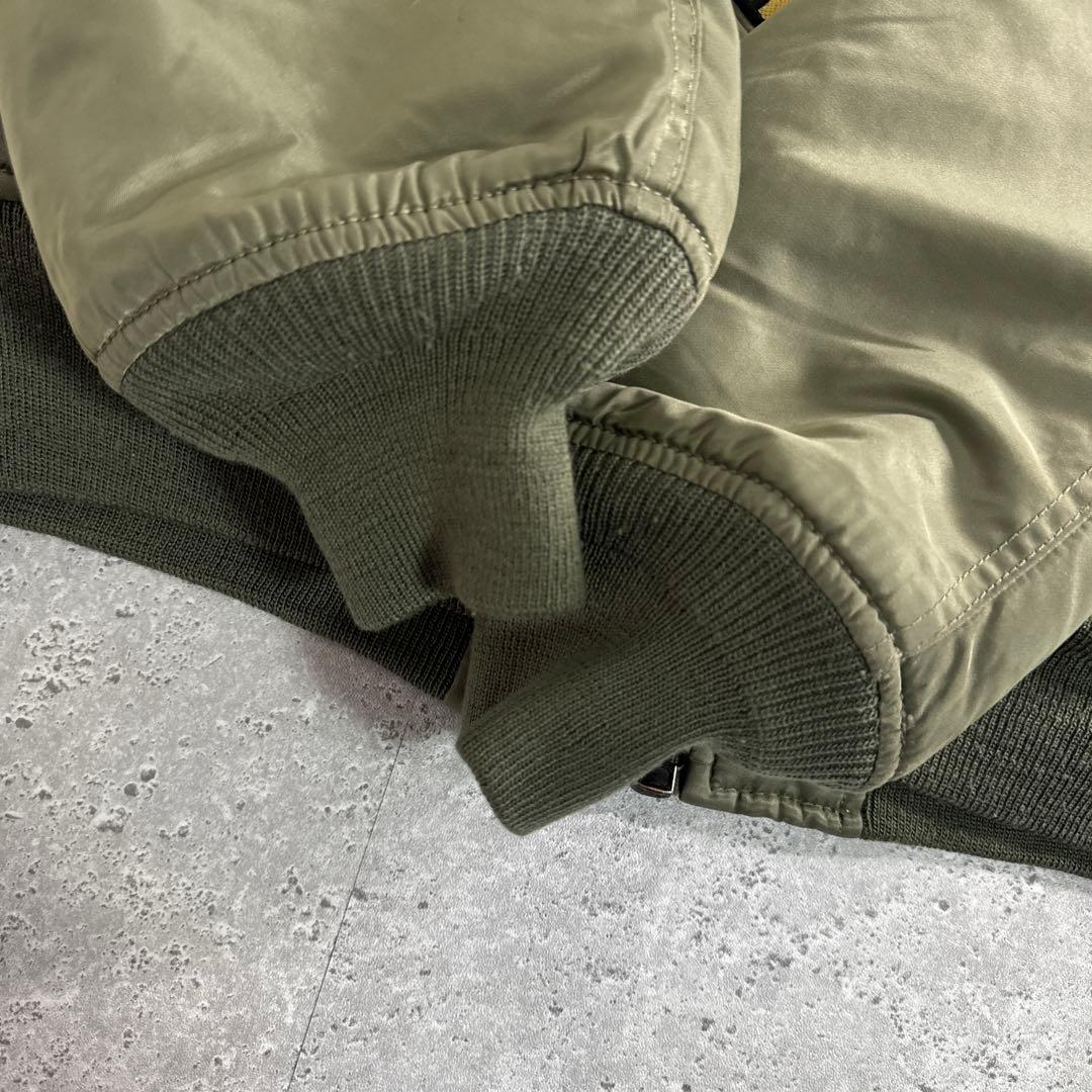 フライトジャケット MA-1 ミリタリー アメカジ カーキ 中綿 L