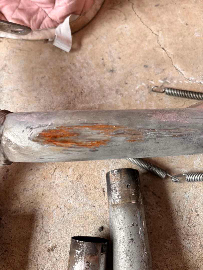 CB400SF NC31 ＤＪガニマタ６分割マフラー メッキ アウター