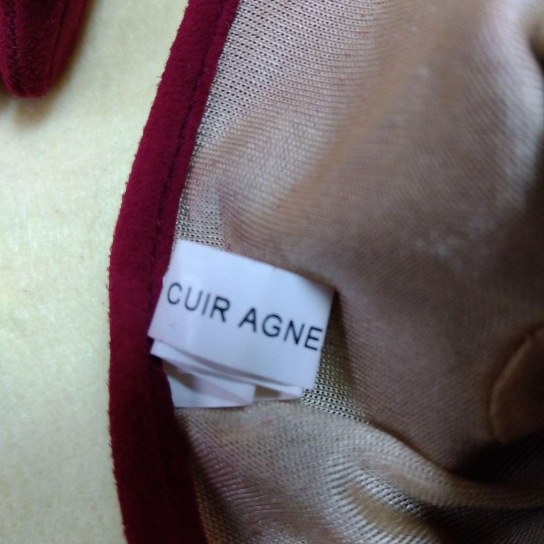 バーガンディ スエード手袋　ロエベ　6.5　新品